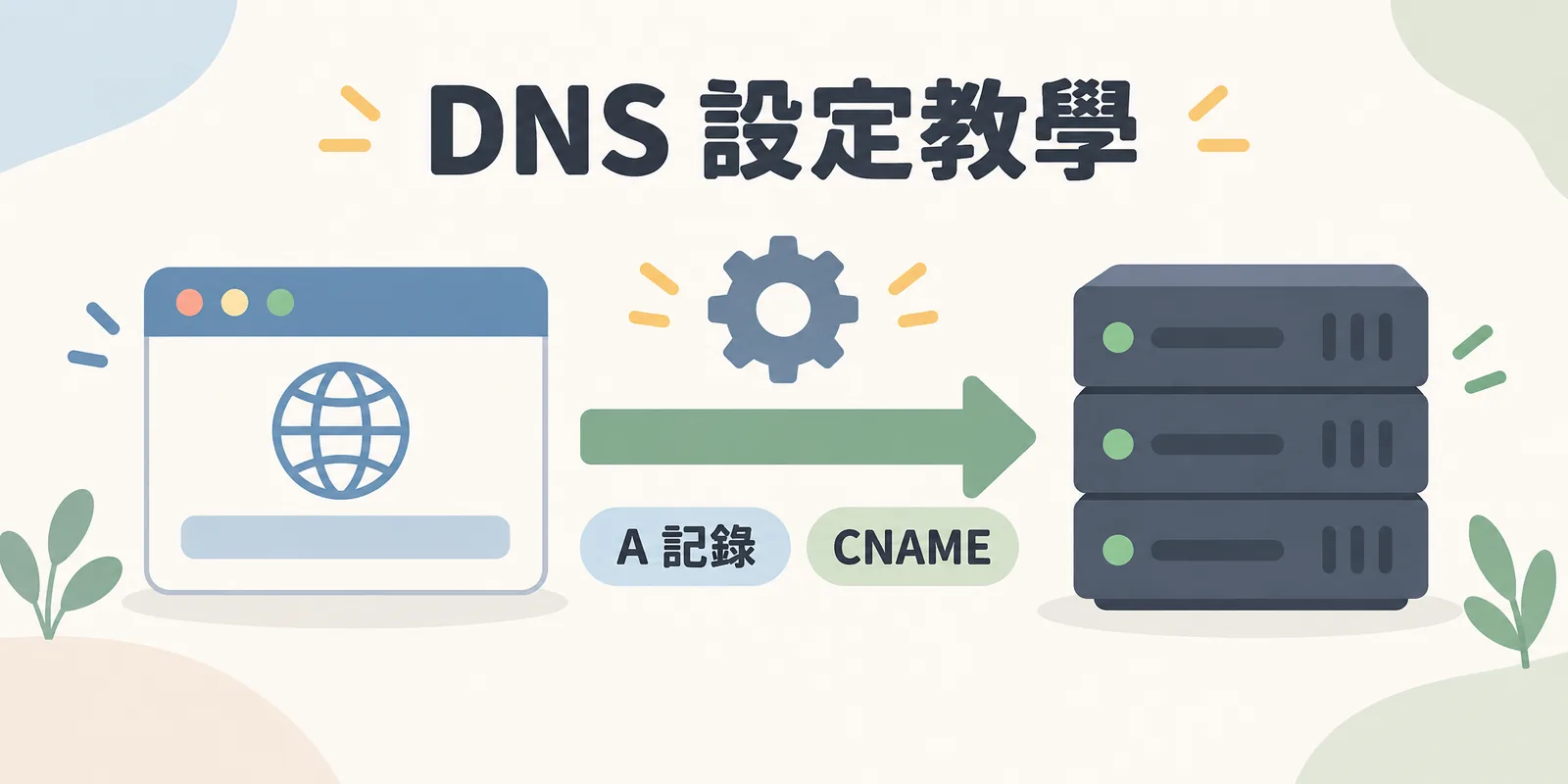 DNS 設定教學：網域指向主機的 A 與 CNAME 設定