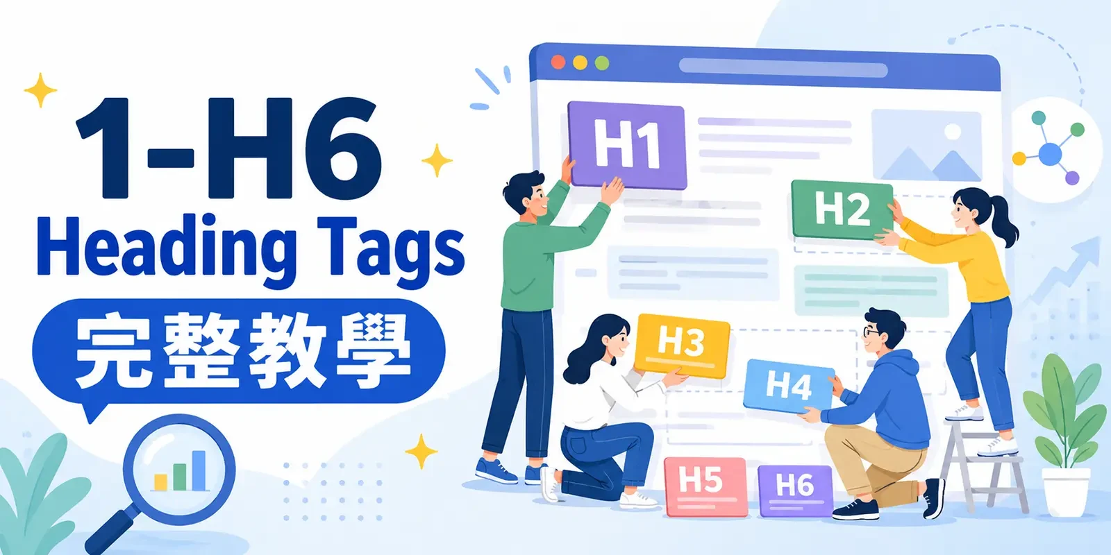 H1-H6 Heading Tags 完整教學 | SEO + AEO 標題結構優化指南