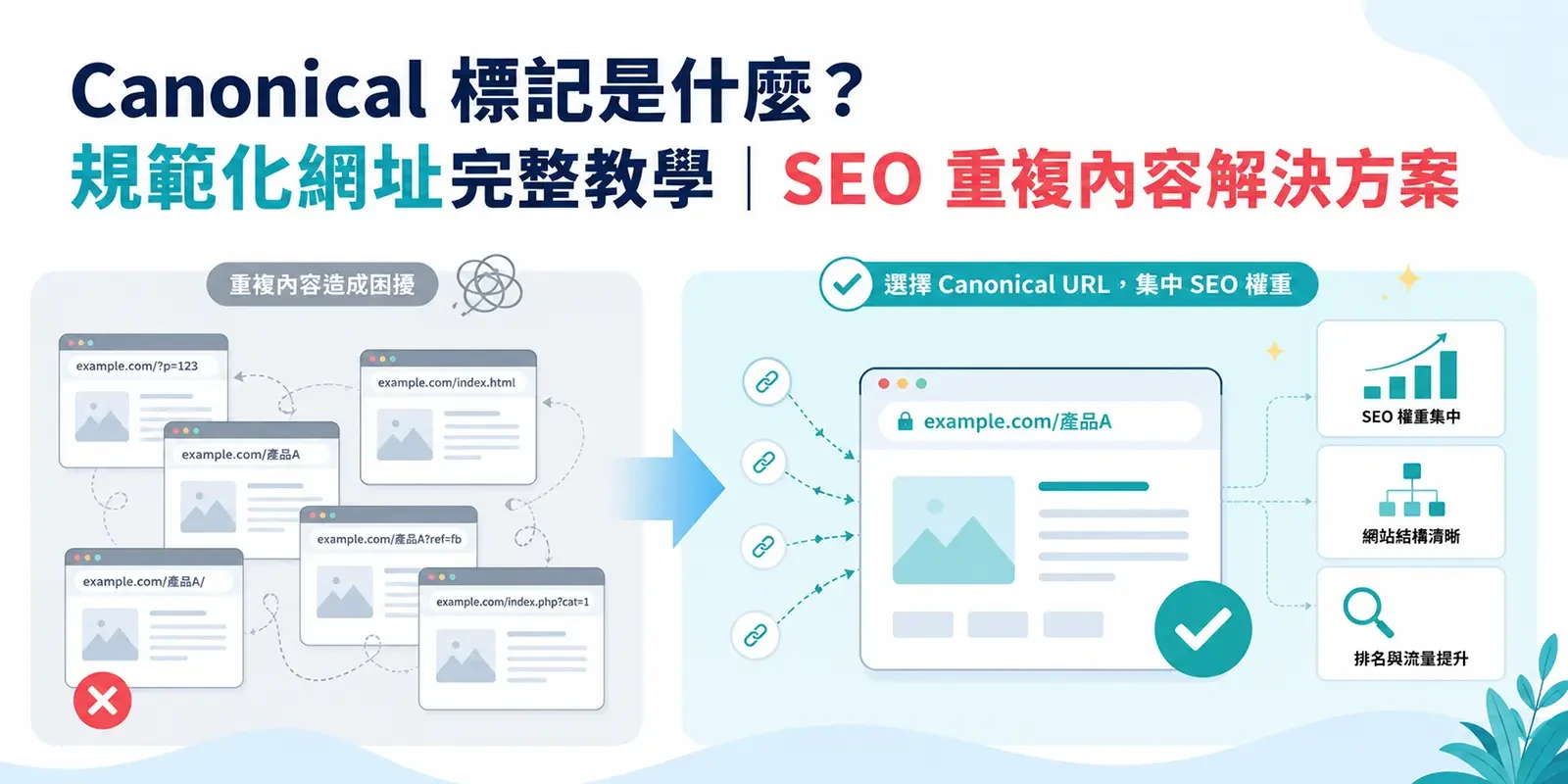 Canonical 標記是什麼?規範化網址完整教學|2026 SEO 重複內容解決方案