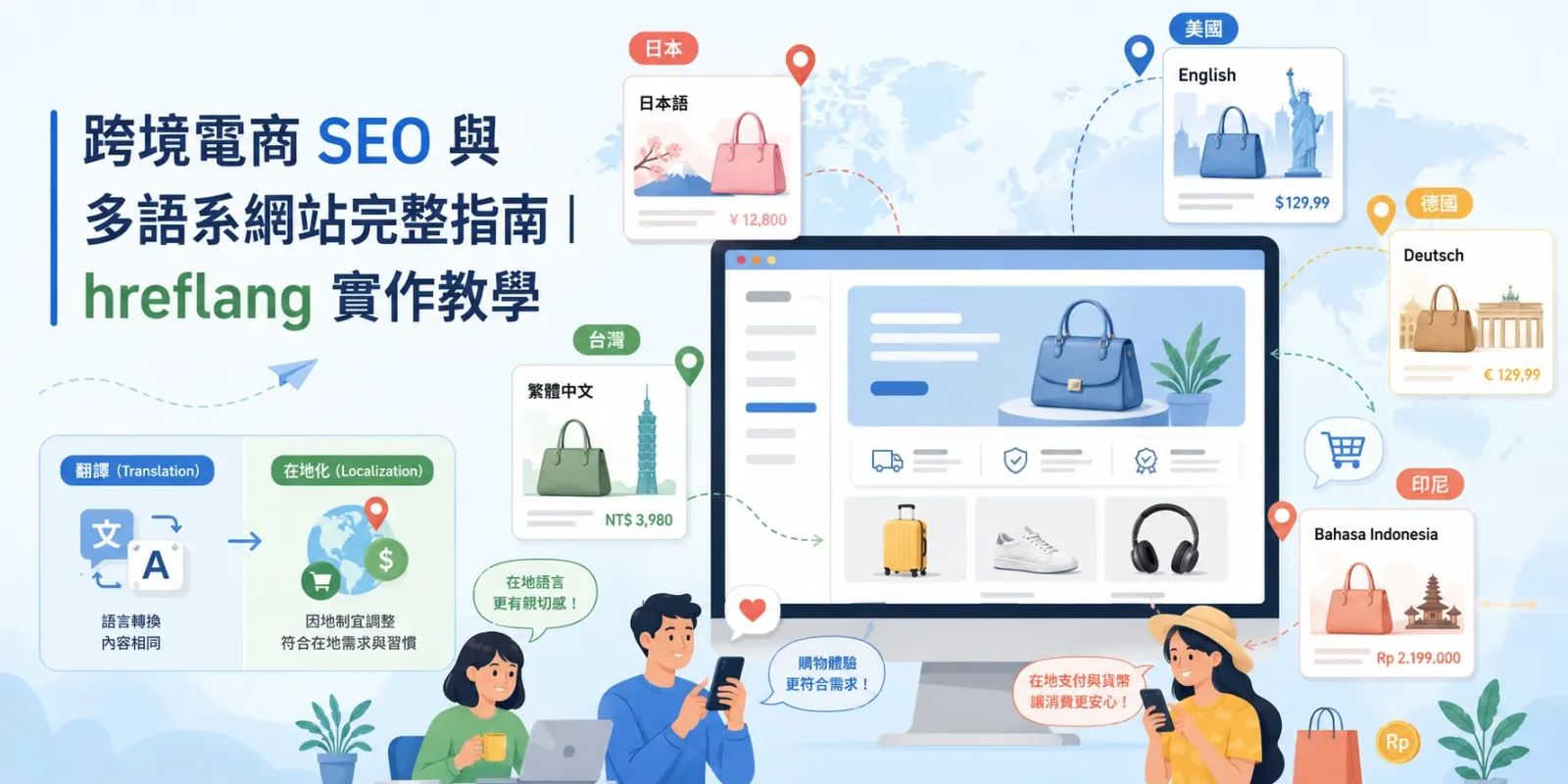 跨境電商 SEO 與多語系網站完整指南｜hreflang 實作教學