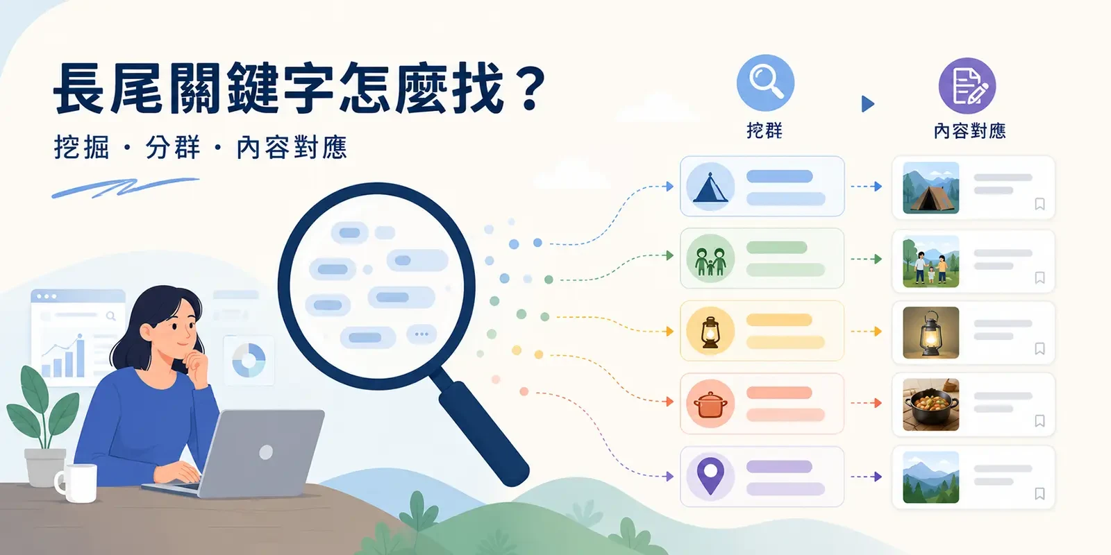 長尾關鍵字怎麼找？挖掘流程、分群與內容對應完整教學