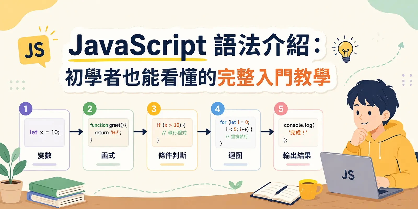 JavaScript 語法介紹：初學者也能看懂的完整入門教學
