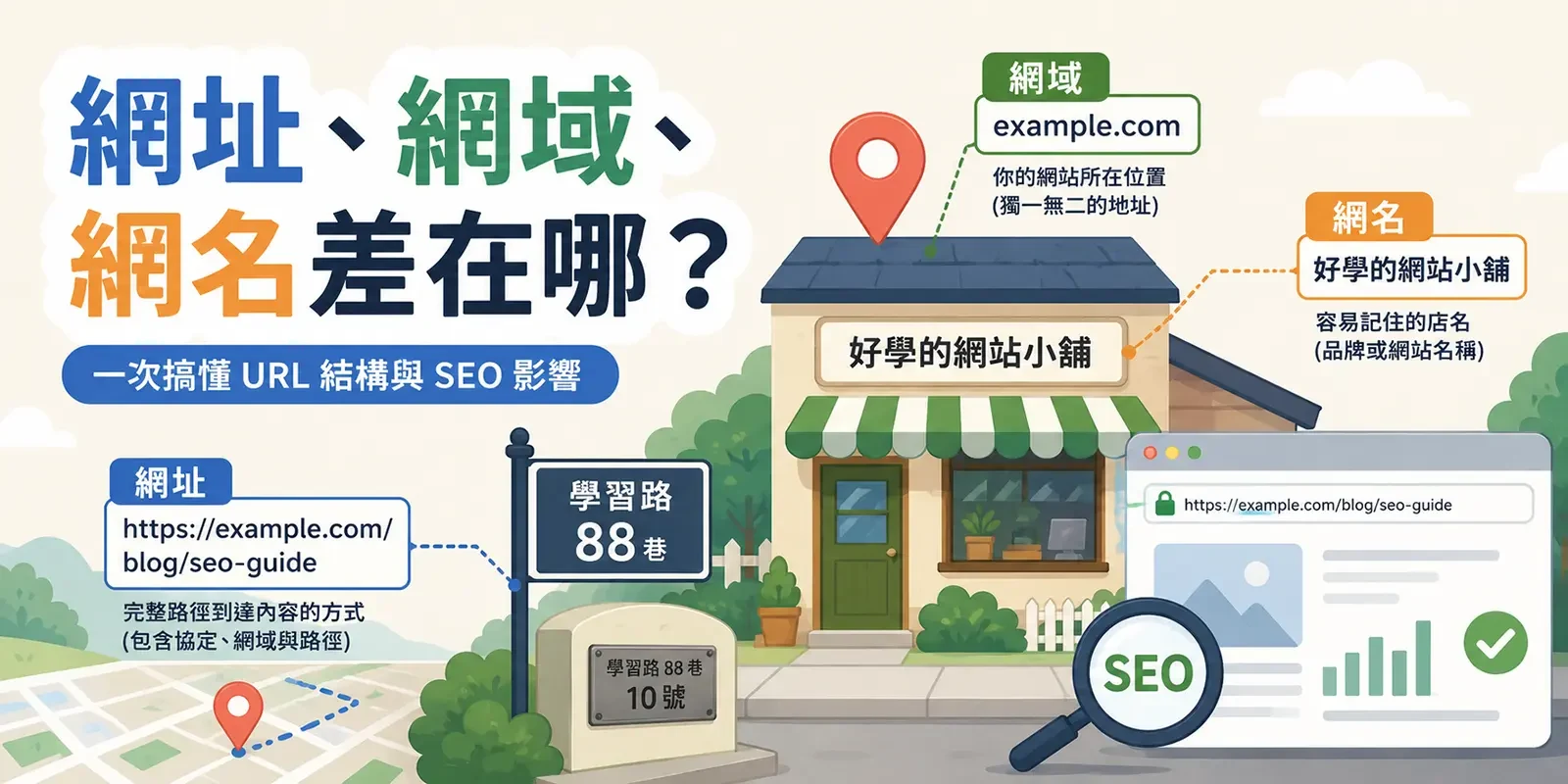 網址、網域、網名差在哪? 一次搞懂 URL 結構與 SEO 影響