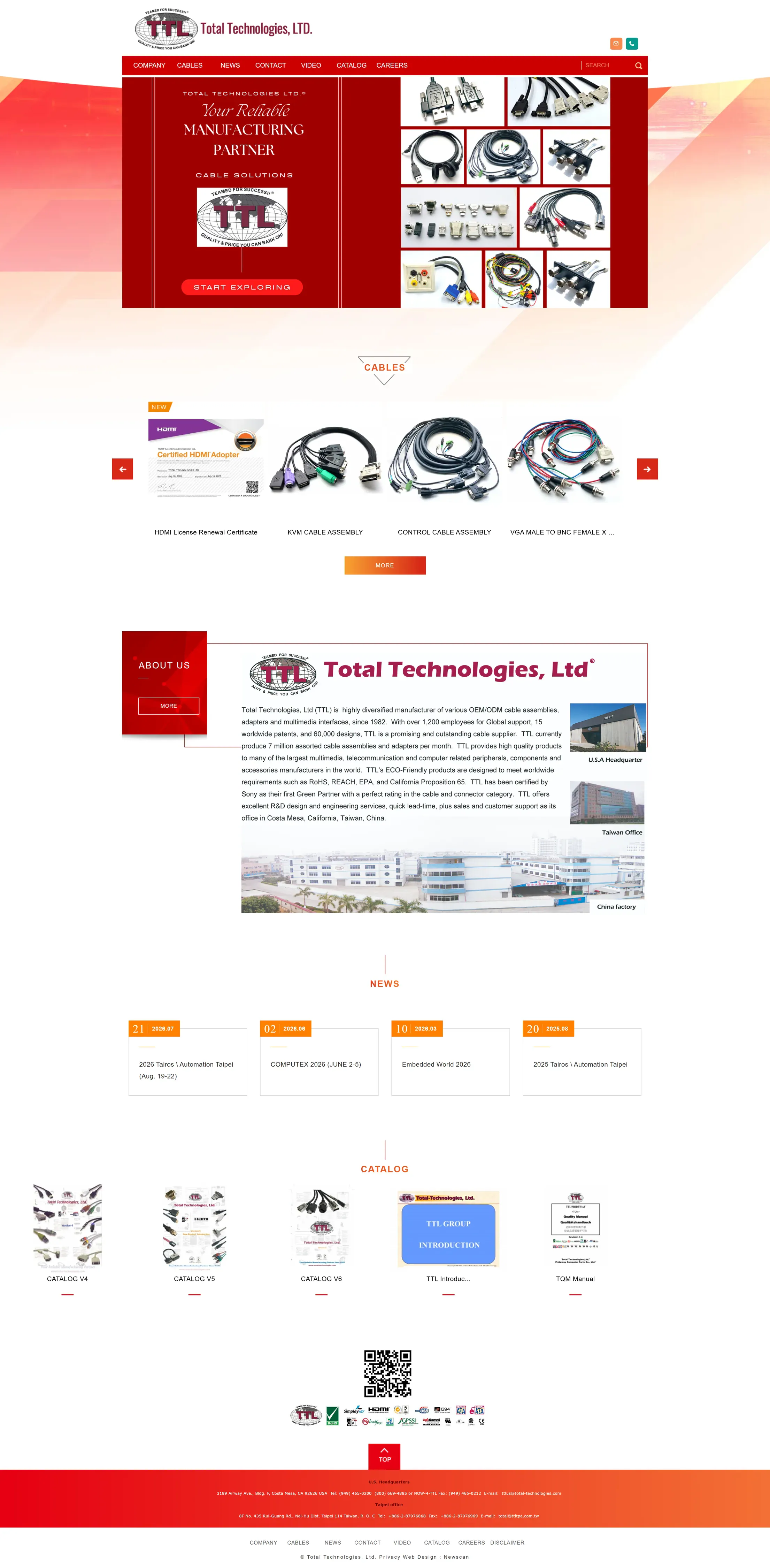 Total Technologies 網站全頁截圖