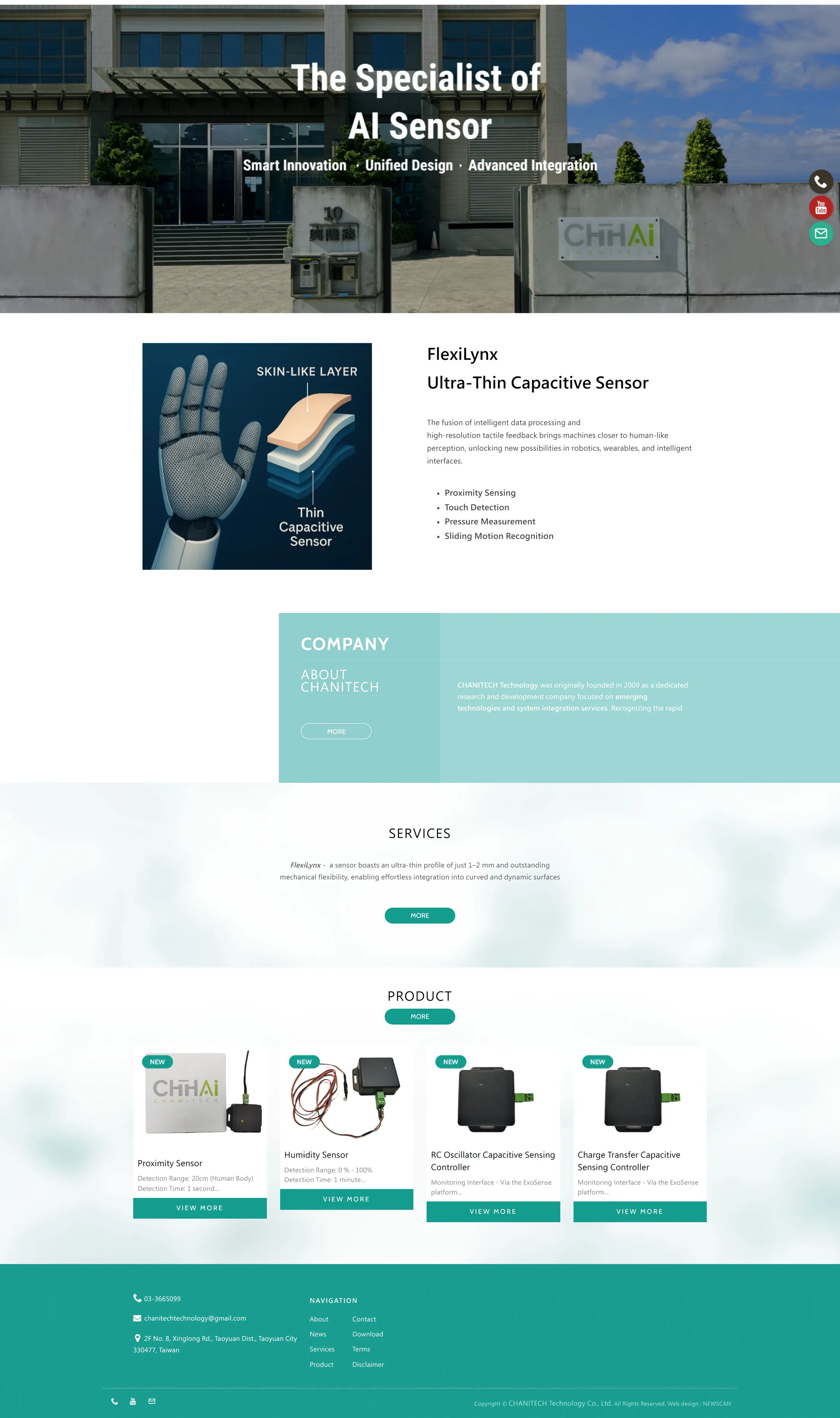 CHANITECH Technology 網站全頁截圖