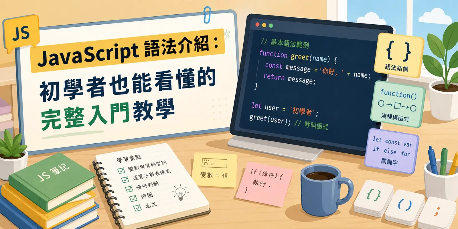JavaScript 語法介紹：初學者也能看懂的完整入門教學